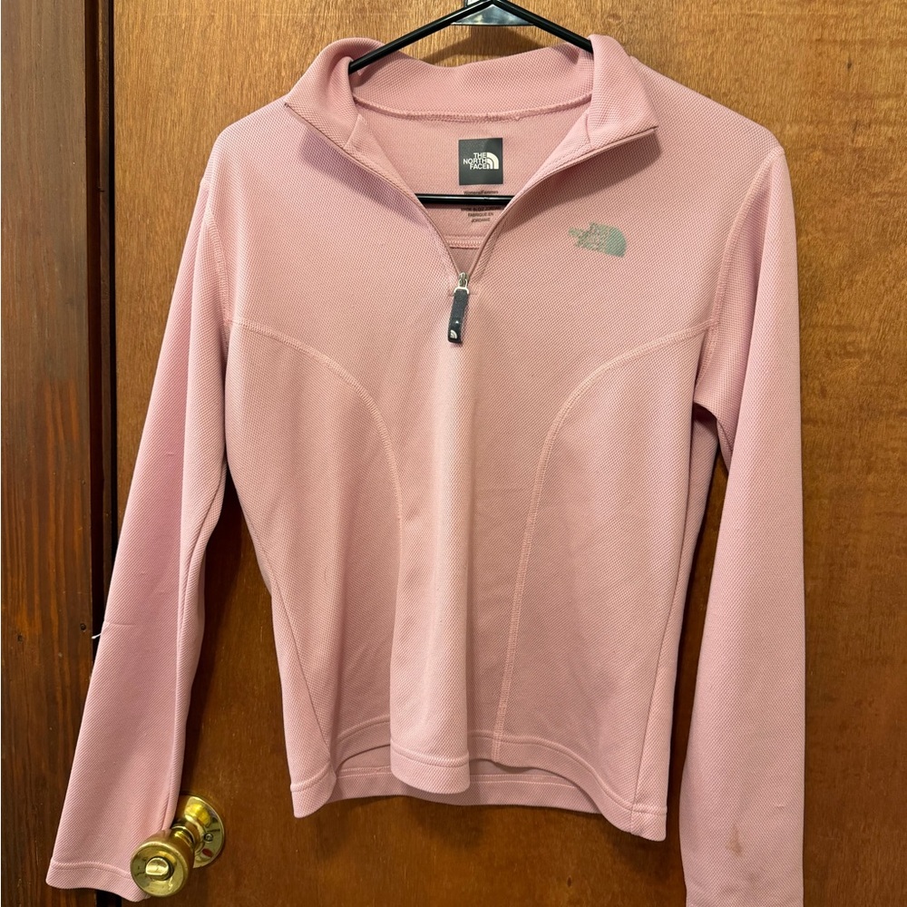 The North Face Women's Light Pink Half-Zip Sweatshirt
